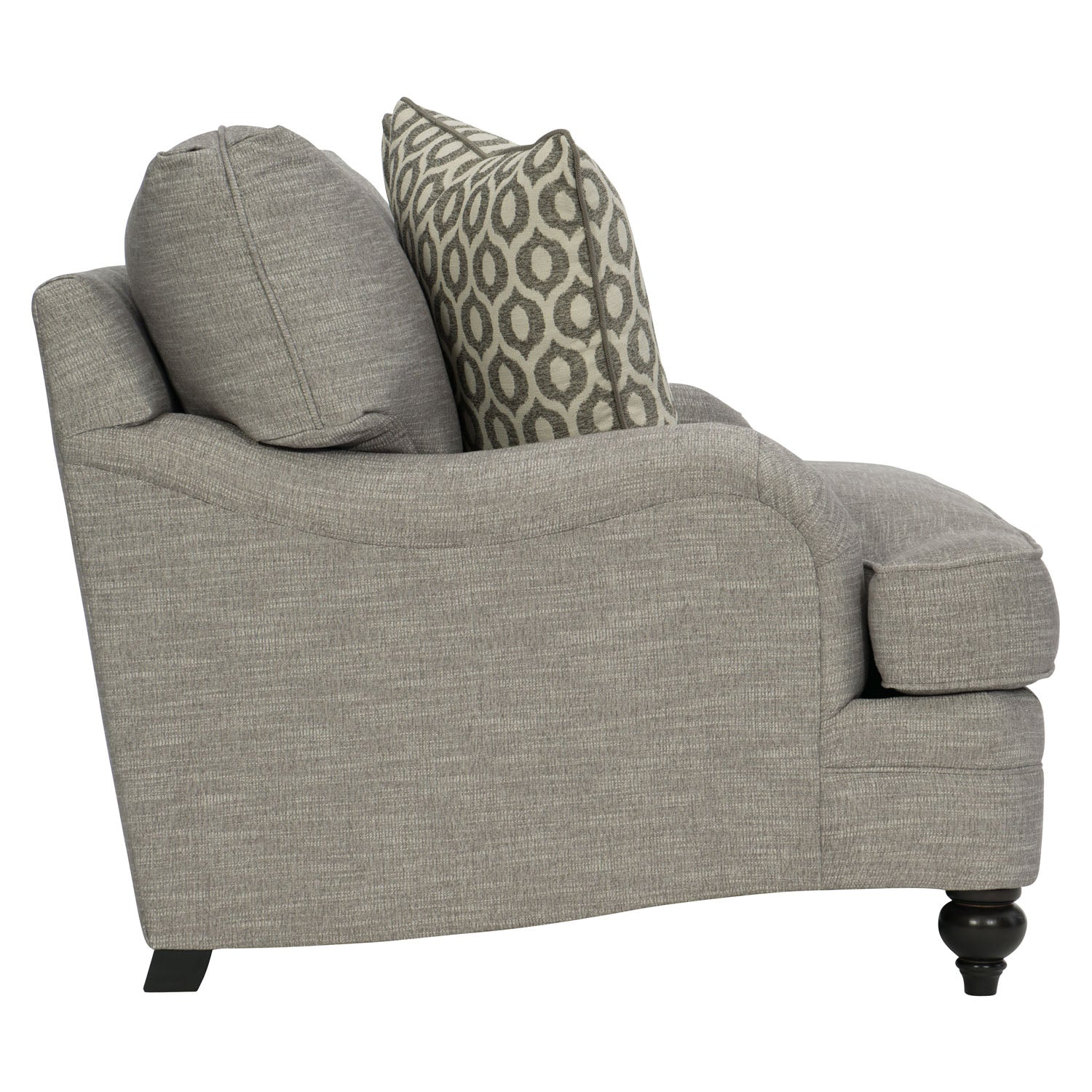 Bernhardt Tarleton Chair and a Half in Mocha fabric, back view