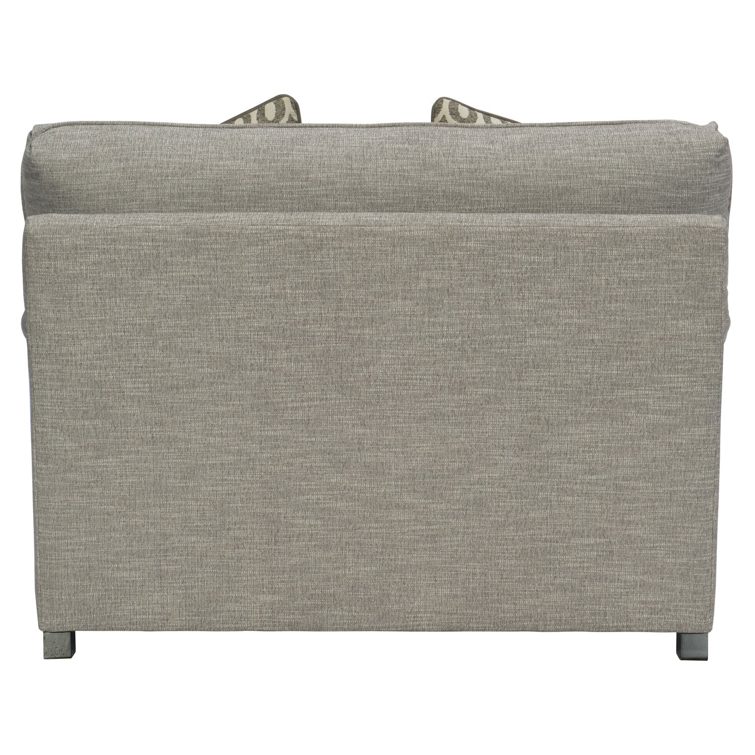 Bernhardt Tarleton Chair and a Half in Mocha fabric, angled detail view