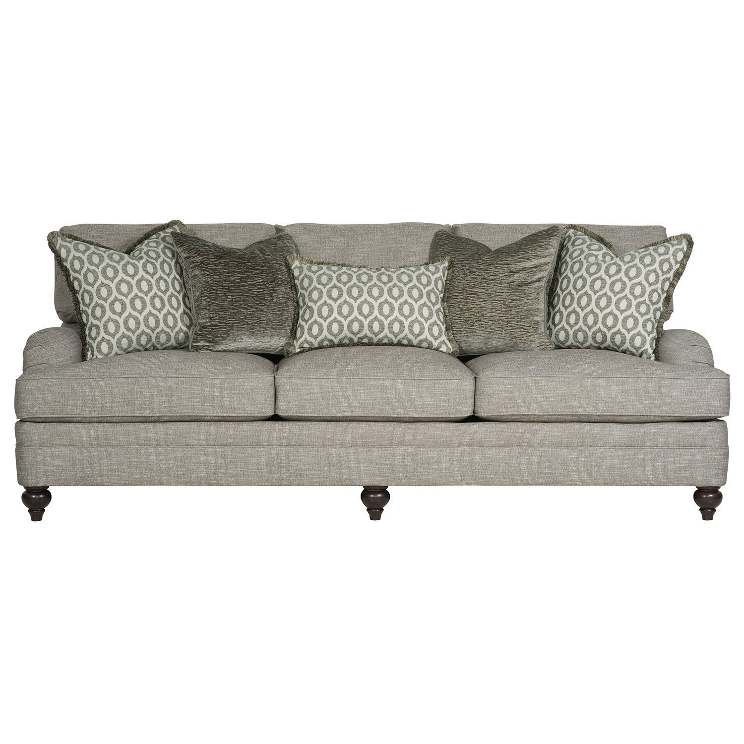 Bernhardt Tarleton Sofa in Mocha fabric, side profile