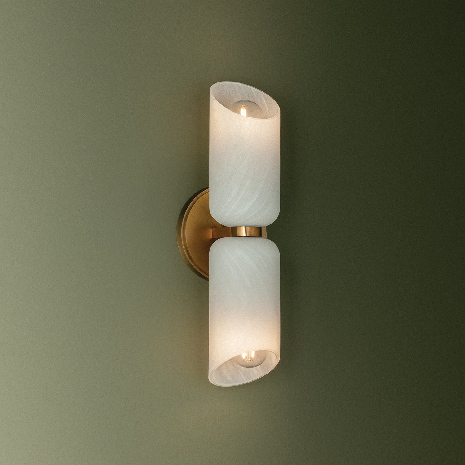 Troy Lighting Hermann Patina Brass Double Wall Sconce