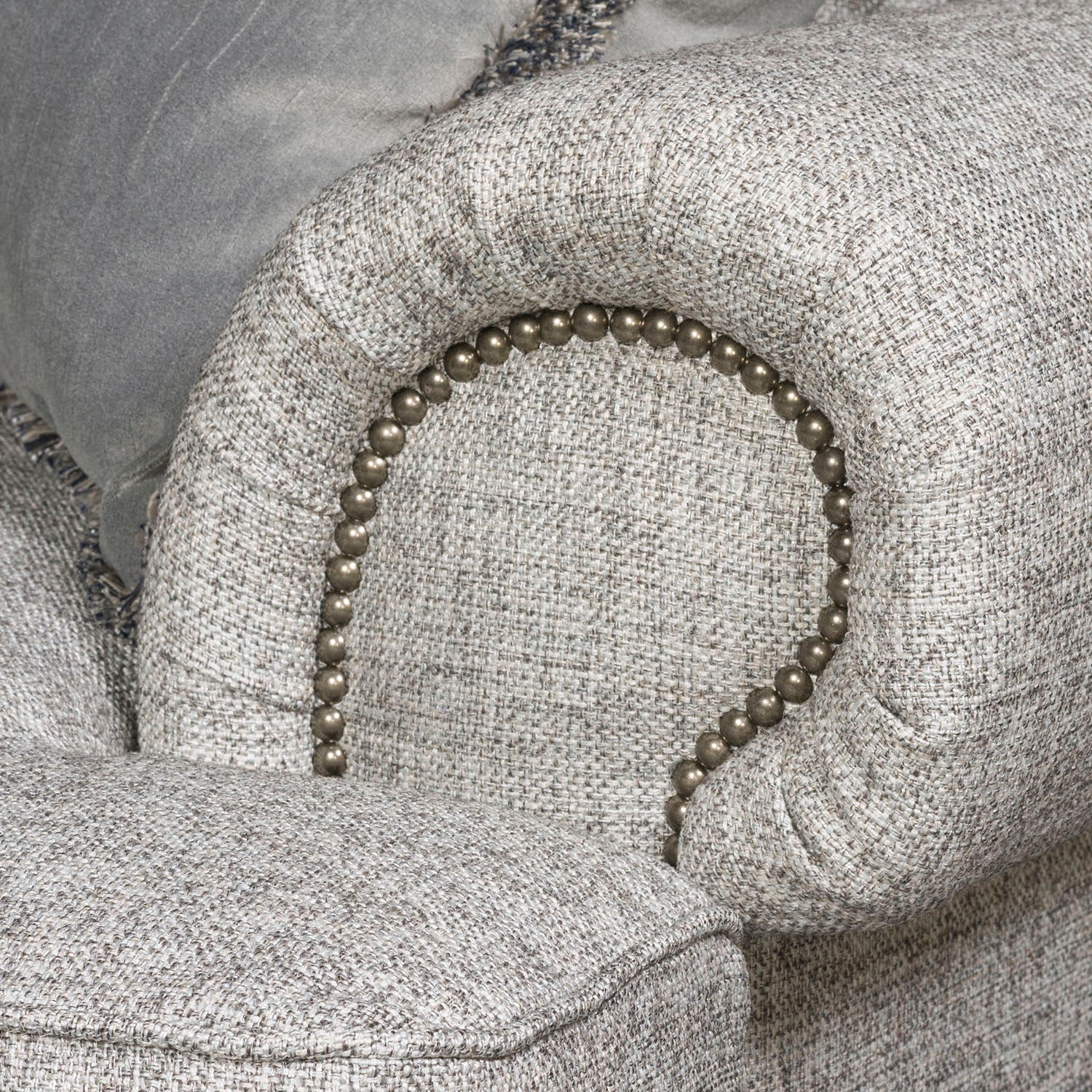 Gray Foster Chair in Mocha – back view