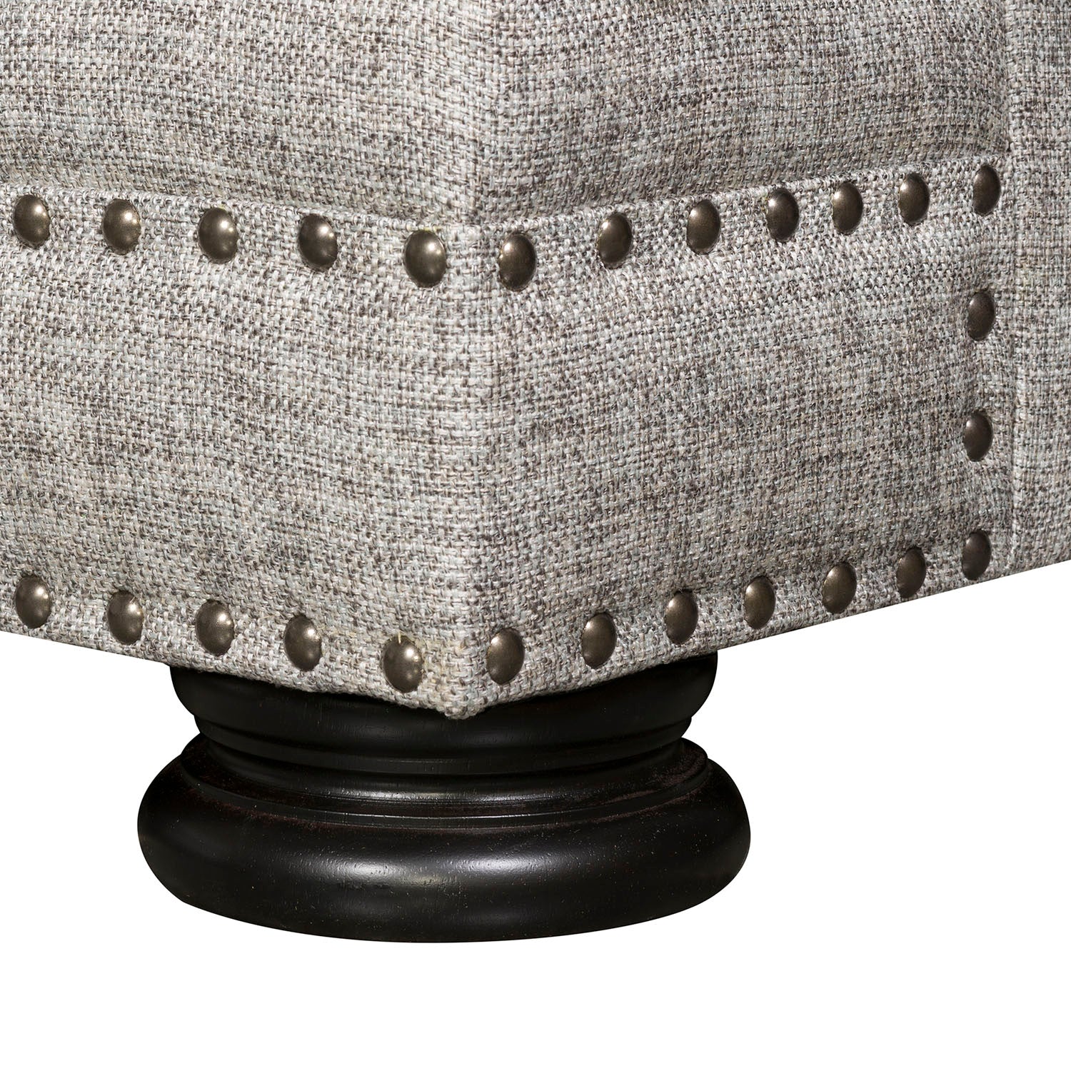Gray Foster Chair in Mocha – overhead view