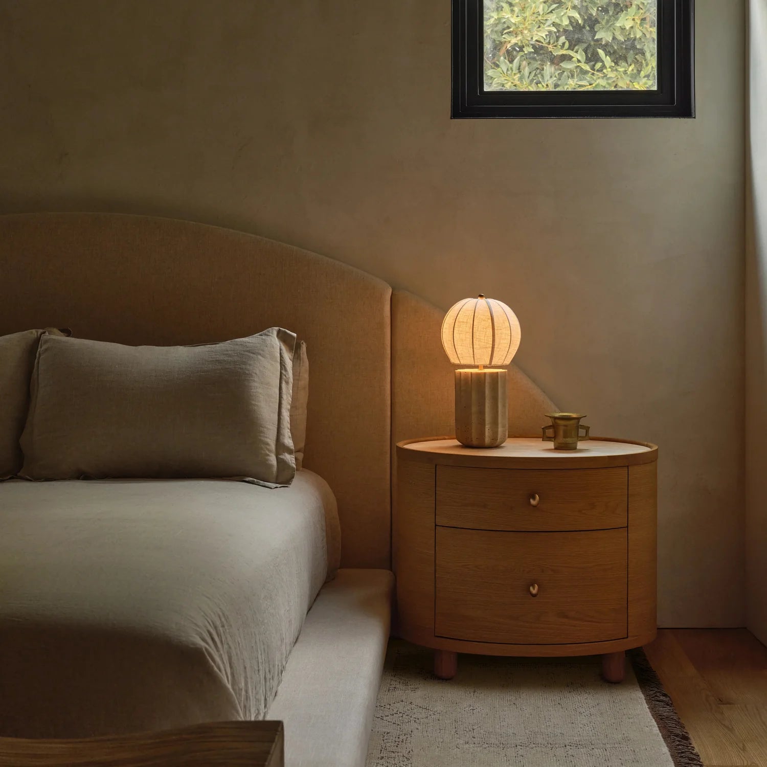 Button Atelier x Co. House Designs Laguna Oak Light Oak End Table