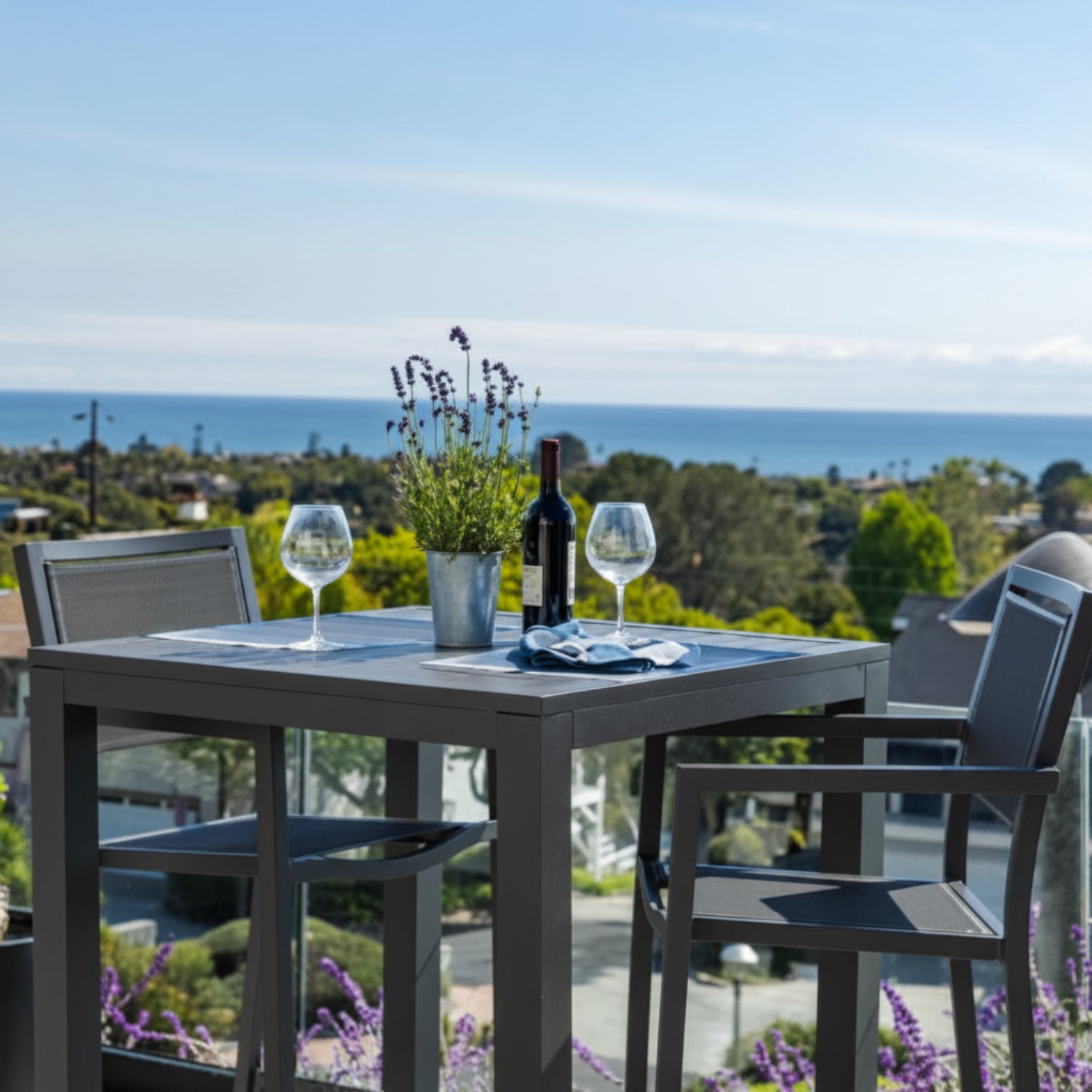 Sunset West Vegas Sling Outdoor Barstool Set of 2