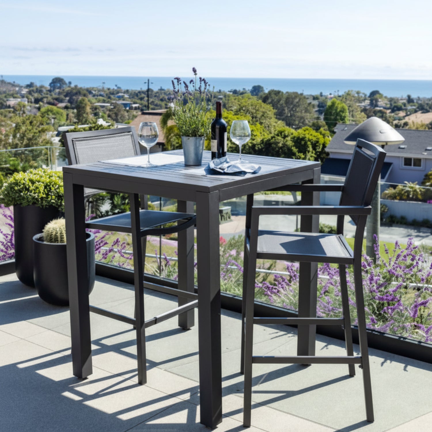 Sunset West Vegas Sling Outdoor Barstool Set of 2
