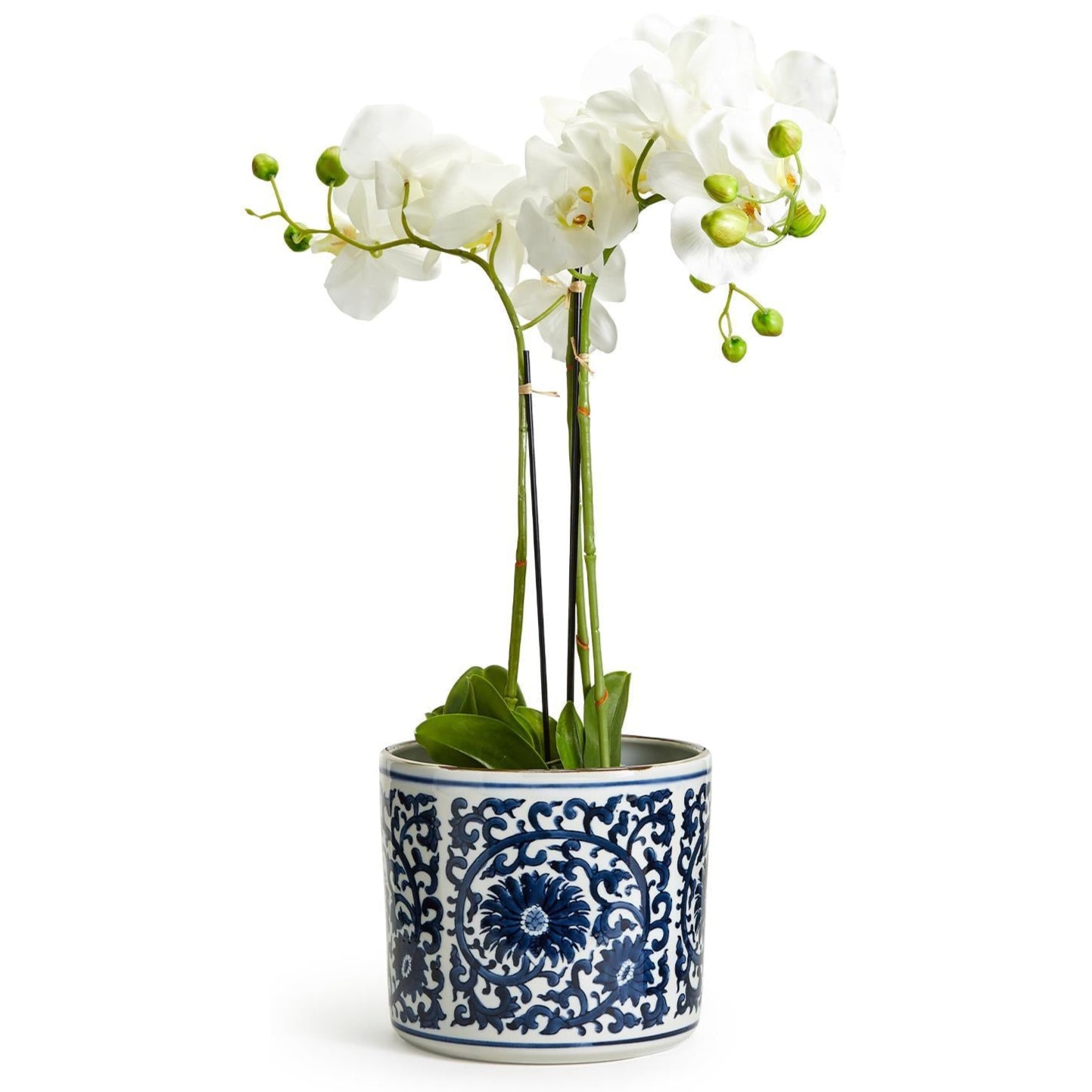 Blue and White Lotus Flower Vase/Planter