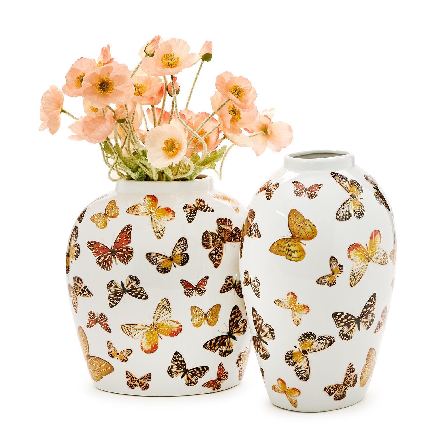 Butterfly Garden Vase Set of 2