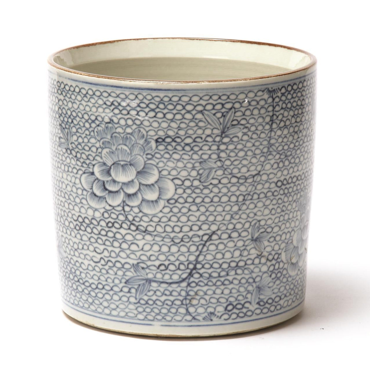 Blue and White Chrysanthemum Pattern Vase/Planter