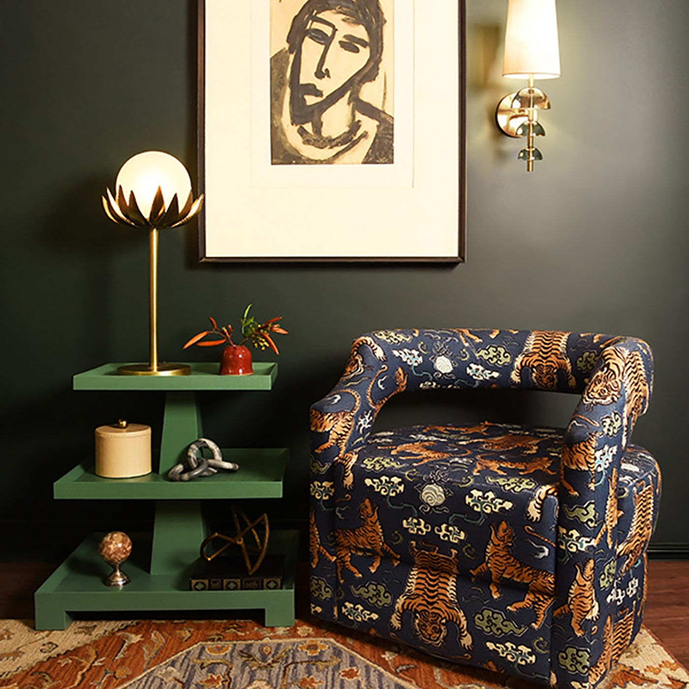 Worlds Away Tatiana Side Table