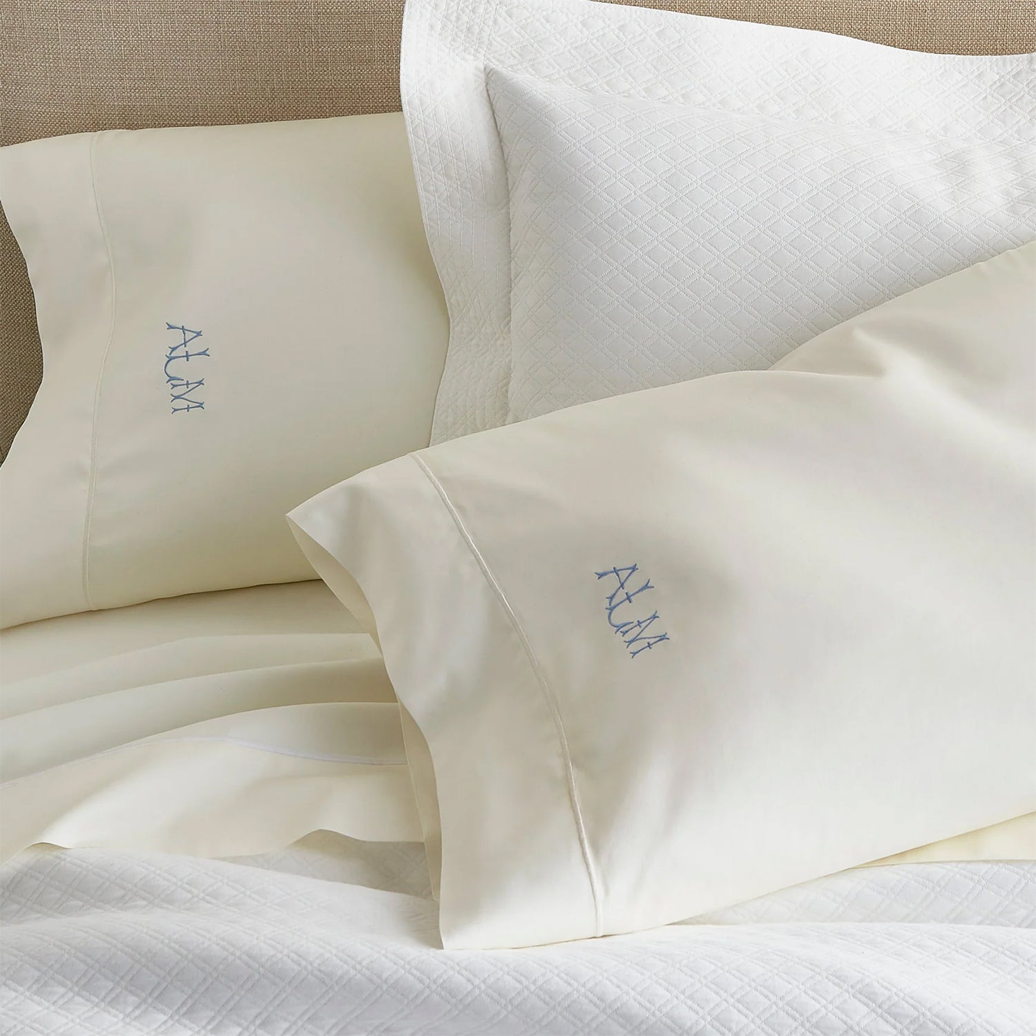 Peacock Alley Boutique Embroidered Percale Pillowcases - Thumbnail 5