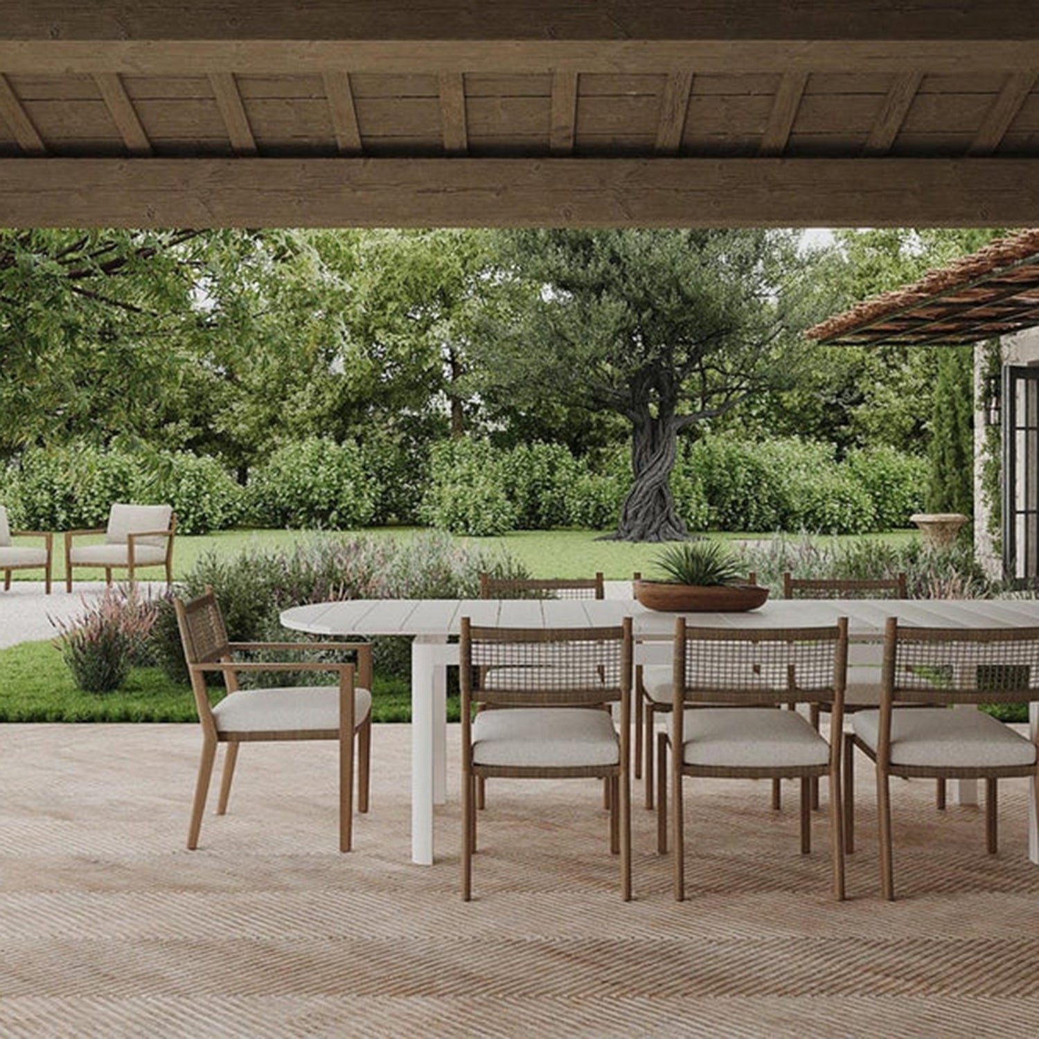 Azzuro Living Bozeman Stackable Arm Dining Chair Set of 4