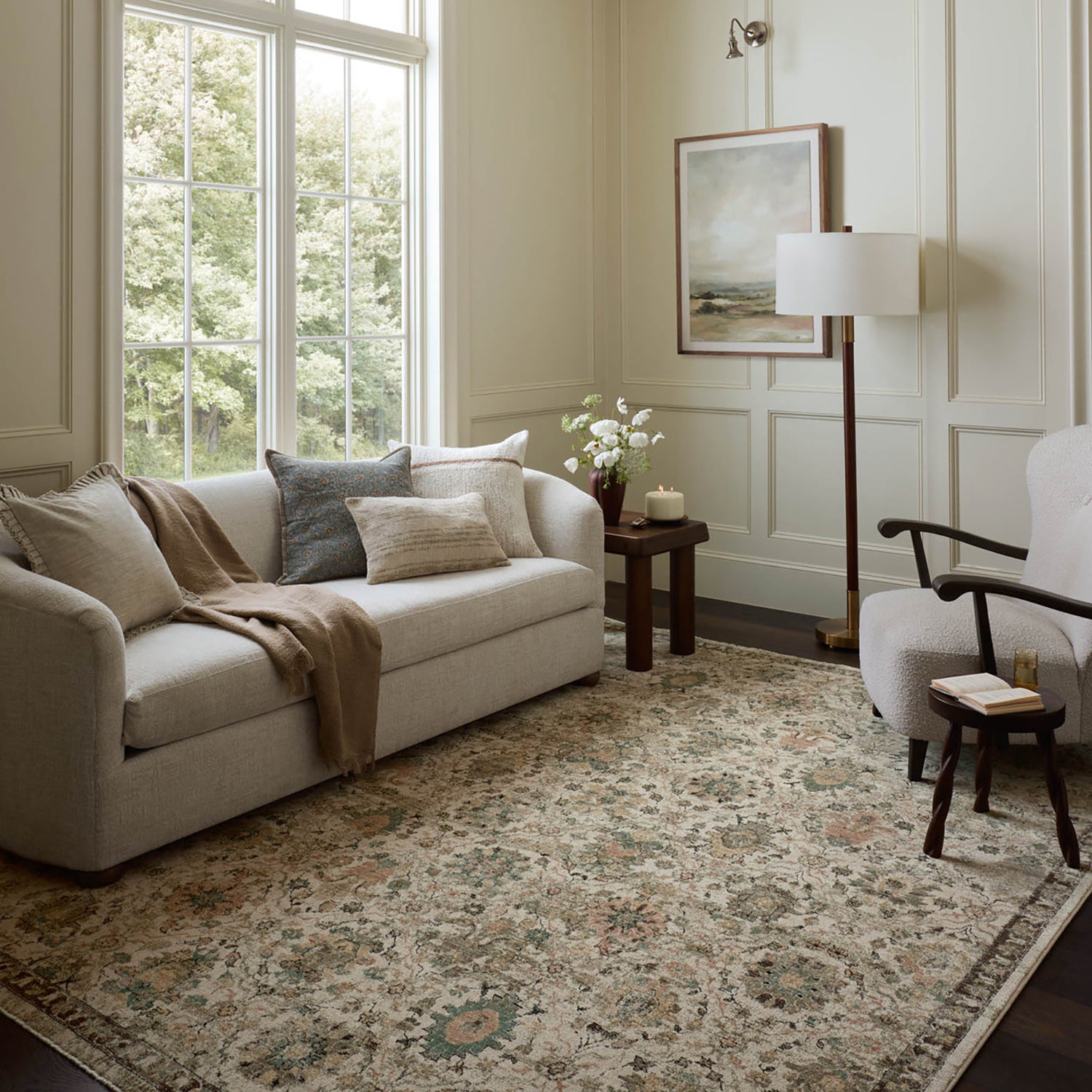 Loloi Briar Ivory/Multi Power Loomed Rug | Paynes Gray