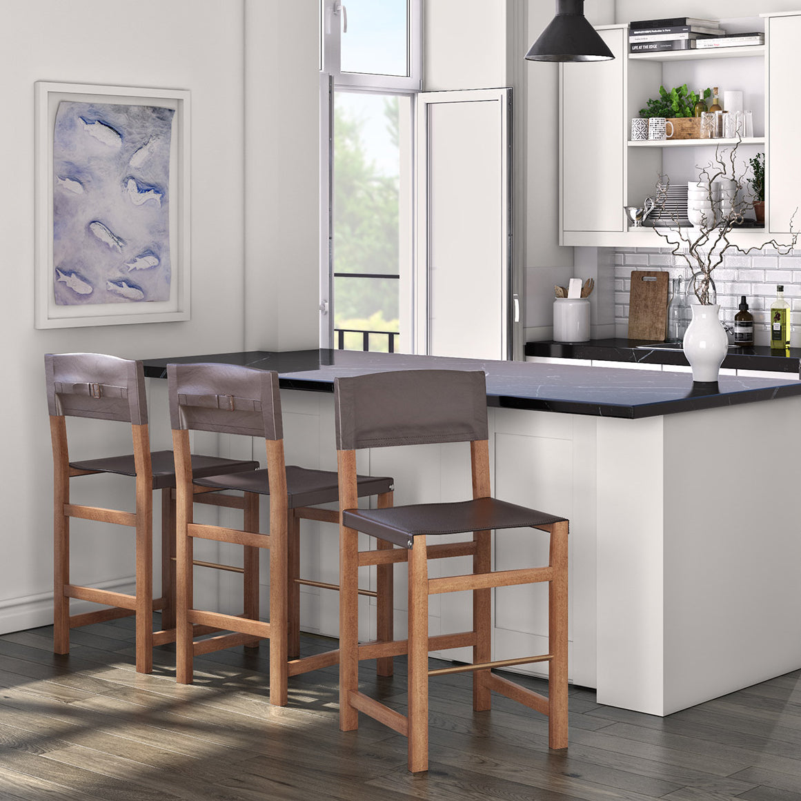 Peninsula Home Taura Counter Stool Set of 2