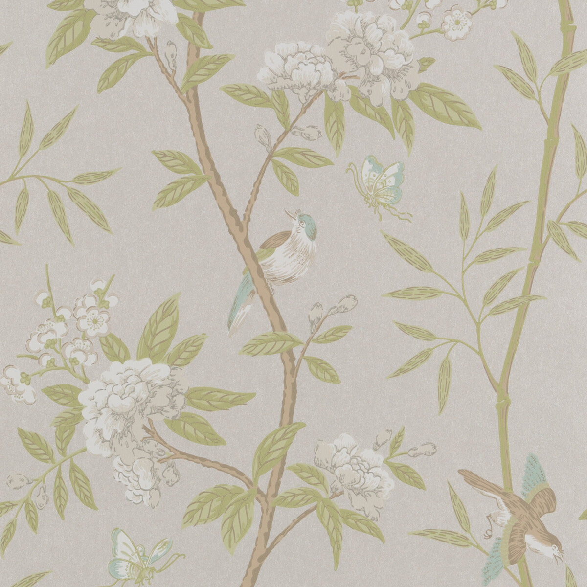 G P & J Baker Peony & Blossom Ivory/Willow Wallpaper
