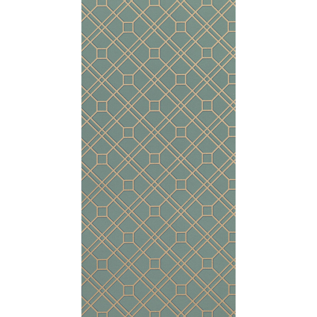 G P & J Baker Langdale Trellis Teal/Bronze Wallpaper