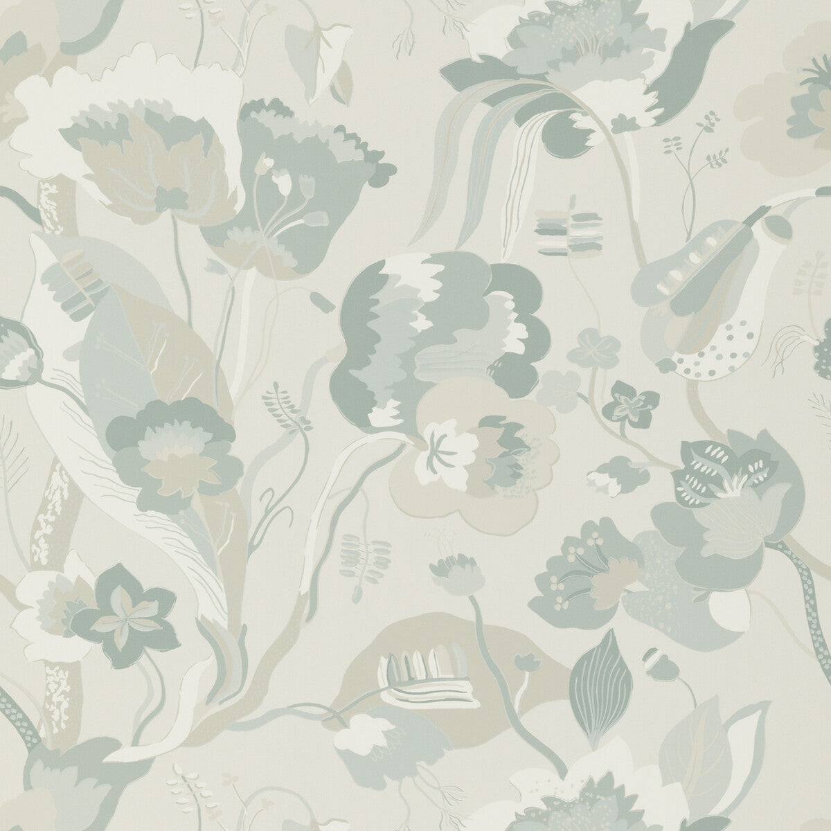 G P & J Baker California Soft Blue Wallpaper