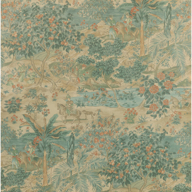 G P & J Baker Ramayana Sage/Multi Wallpaper