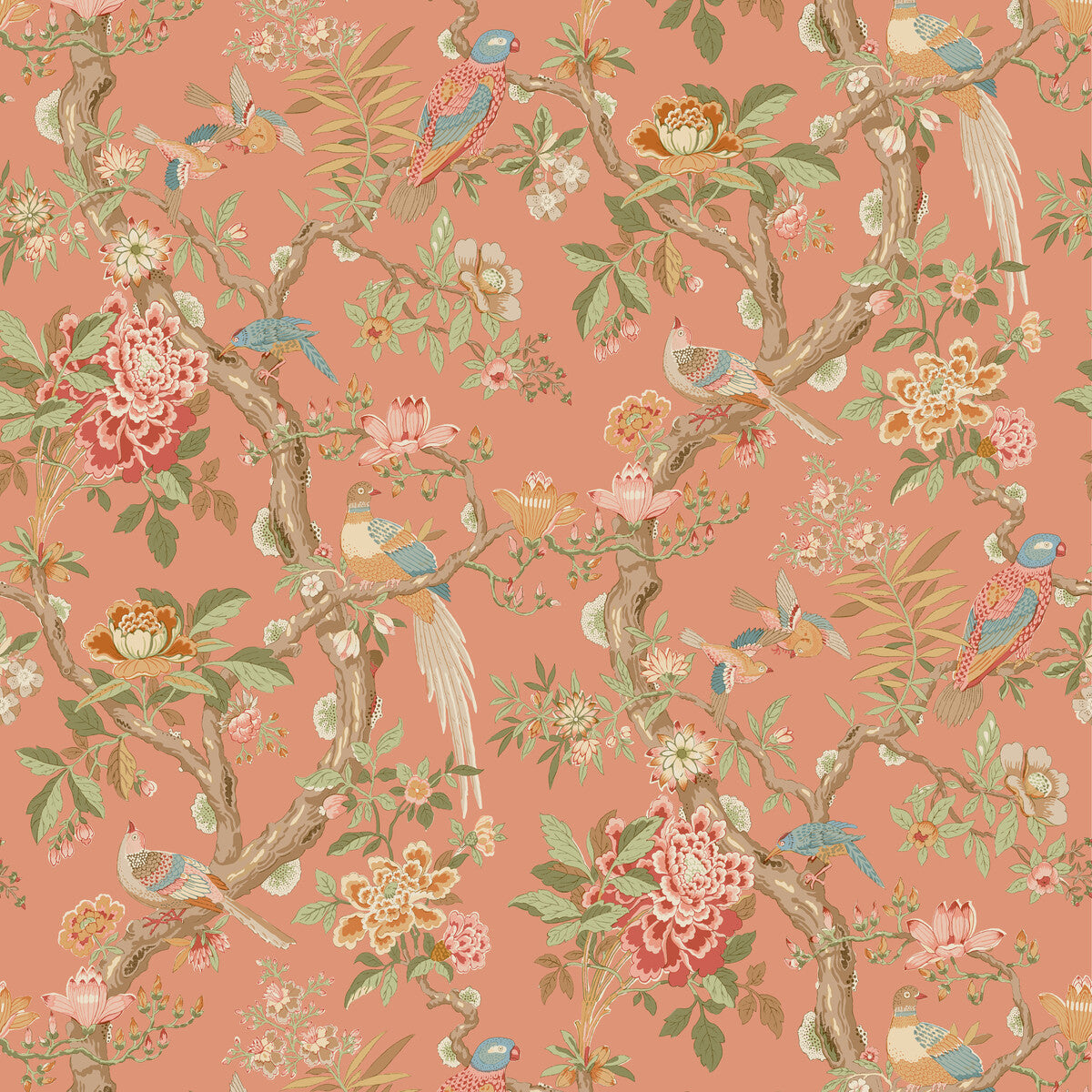 G P & J Baker Eltham Red Wallpaper