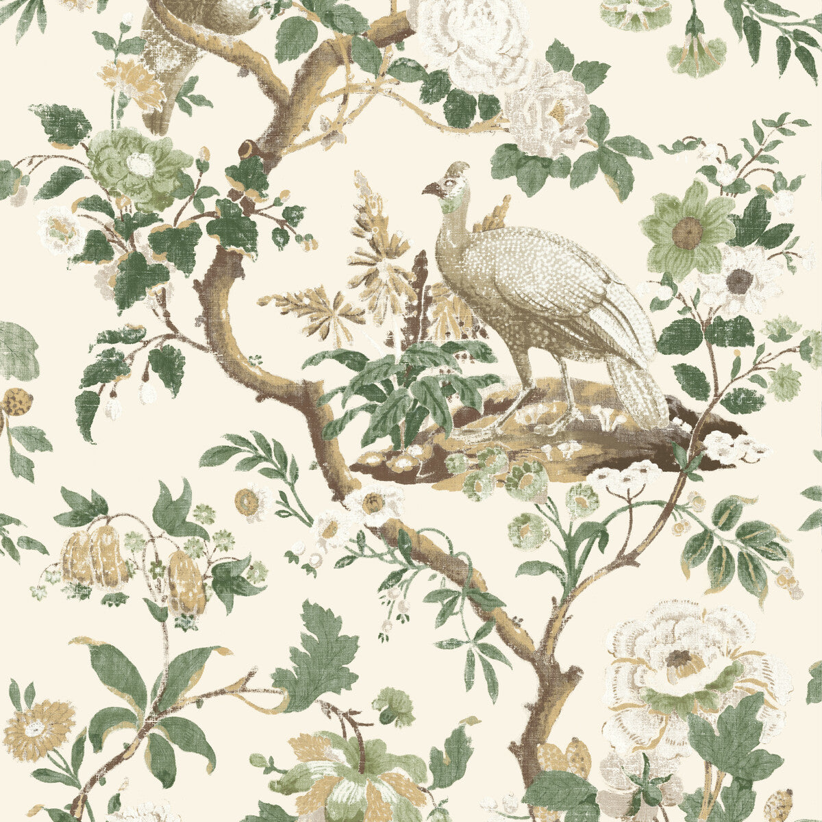 G P & J Baker Broughton Rose Green Wallpaper