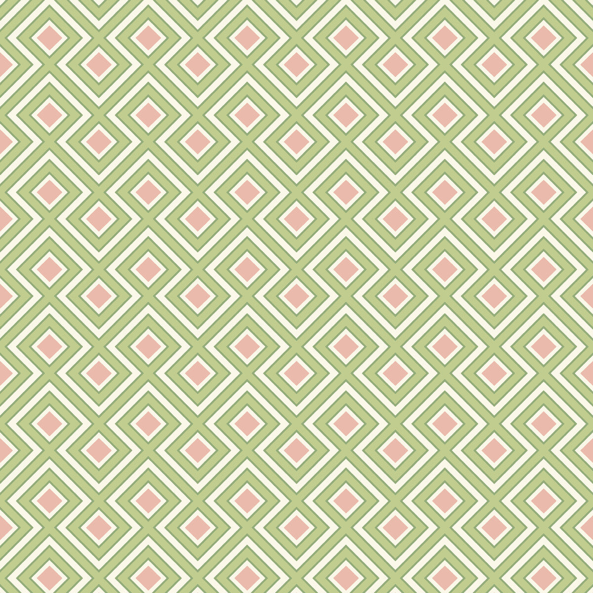 G P & J Baker La Fiorentina Small Green/Blush Wallpaper