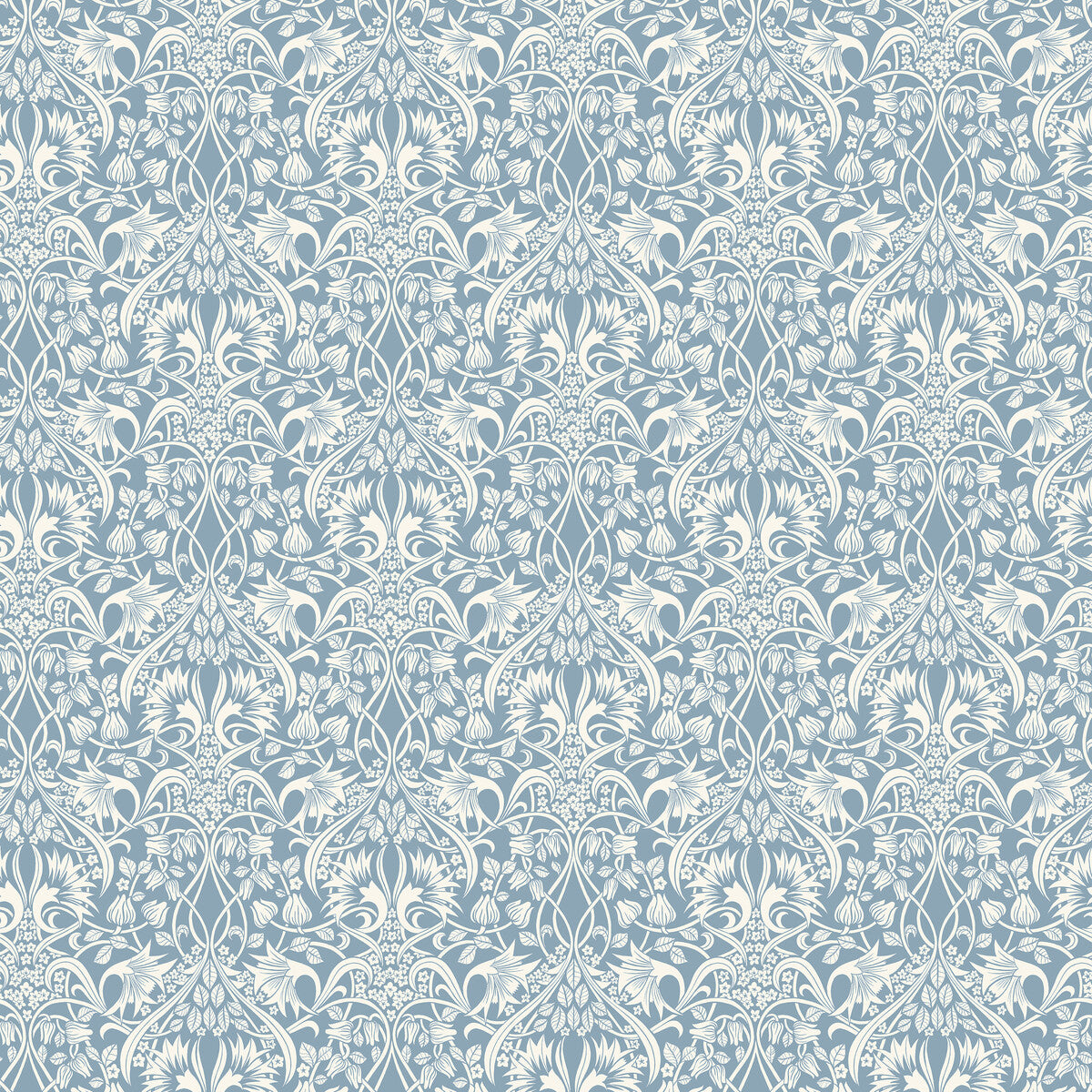 G P & J Baker Fritillerie Blue Wallpaper
