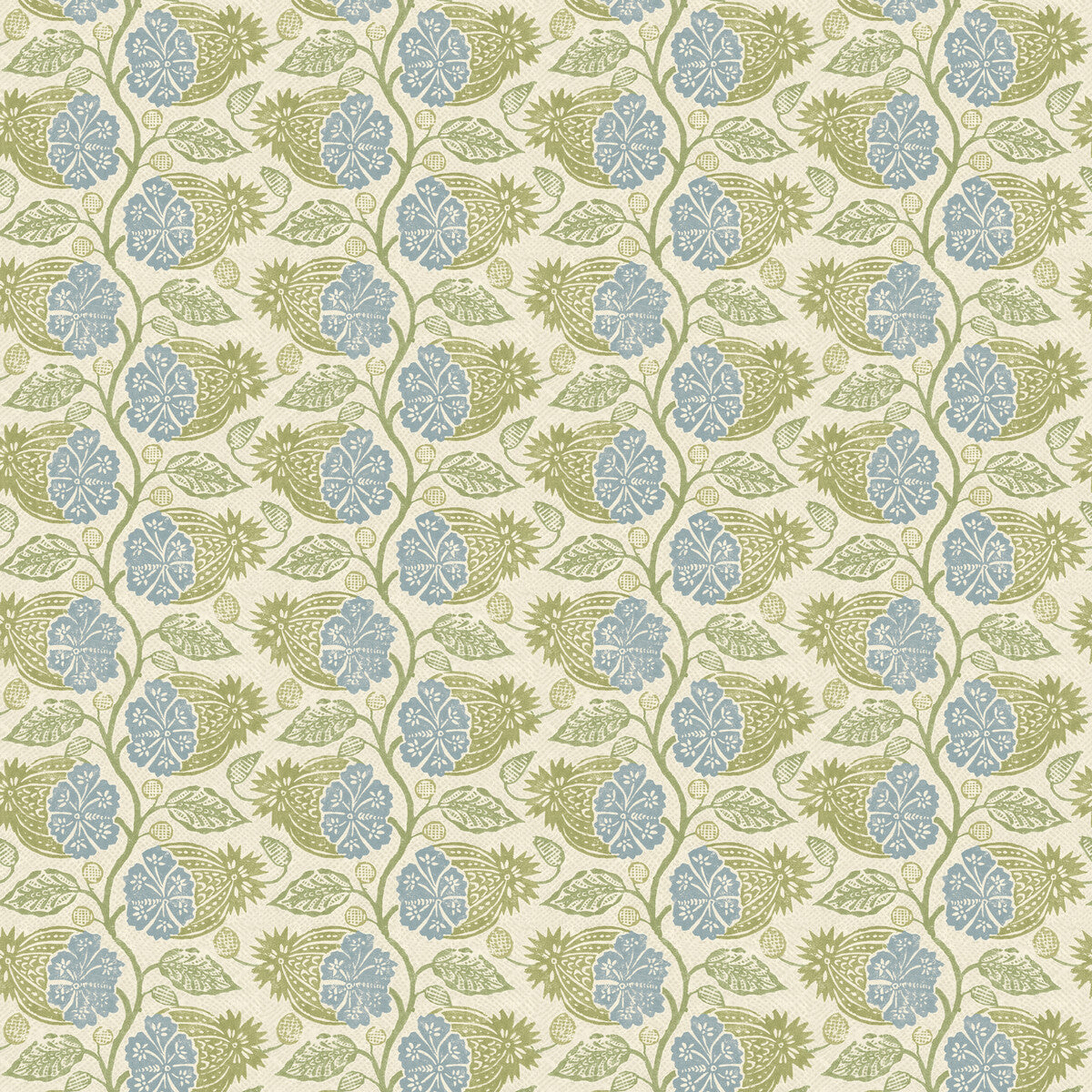 G P & J Baker Calcot Green/Blue Wallpaper