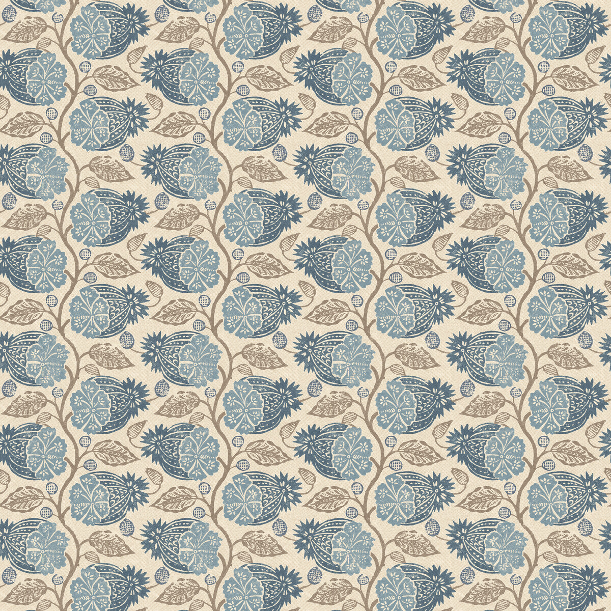G P & J Baker Calcot Indigo Wallpaper