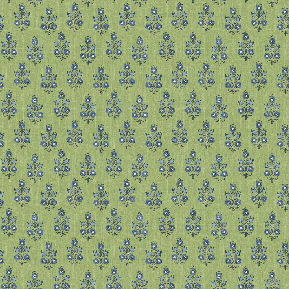 G P & J Baker Poppy Sprig Green/Blue Wallpaper
