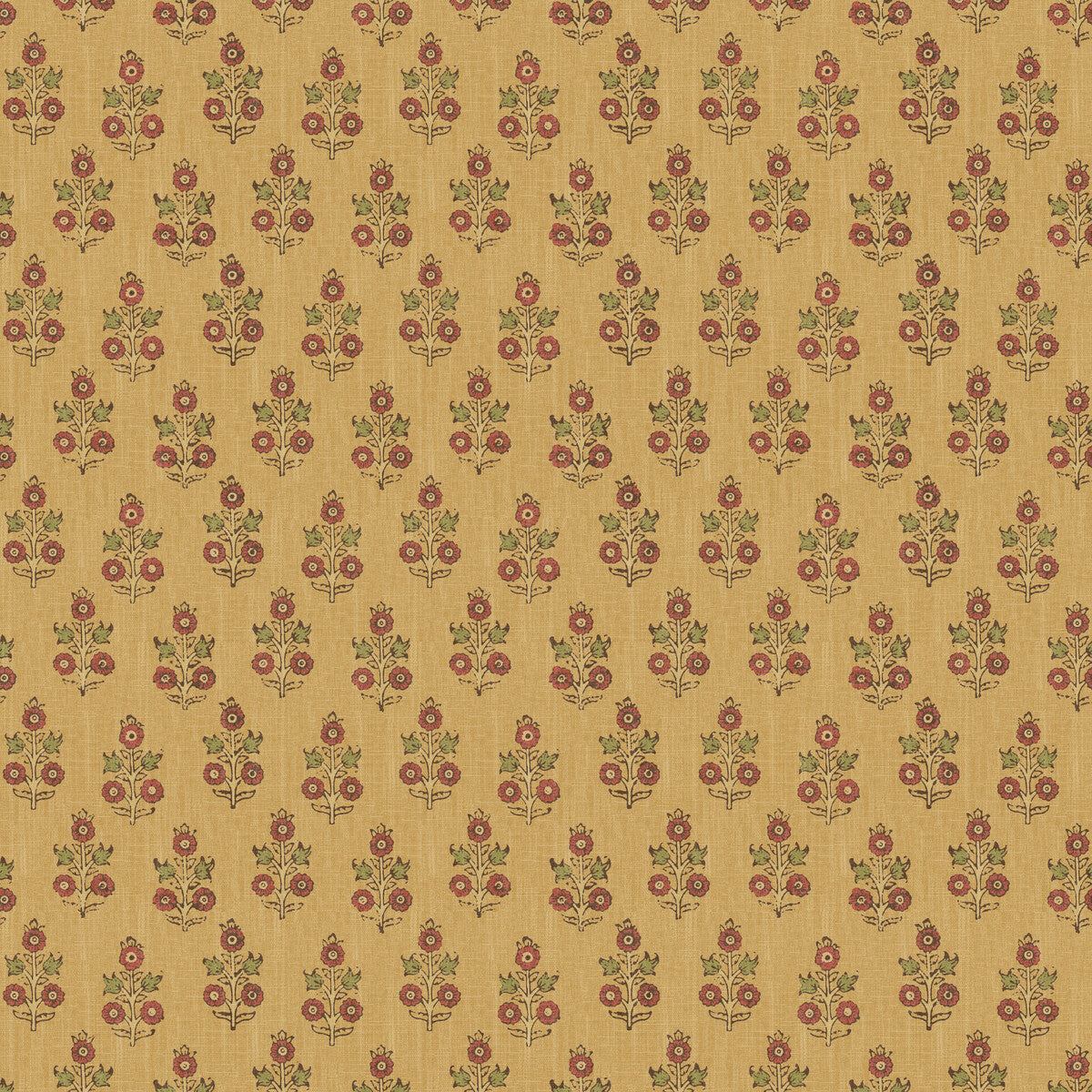 G P & J Baker Poppy Sprig Ochre Wallpaper