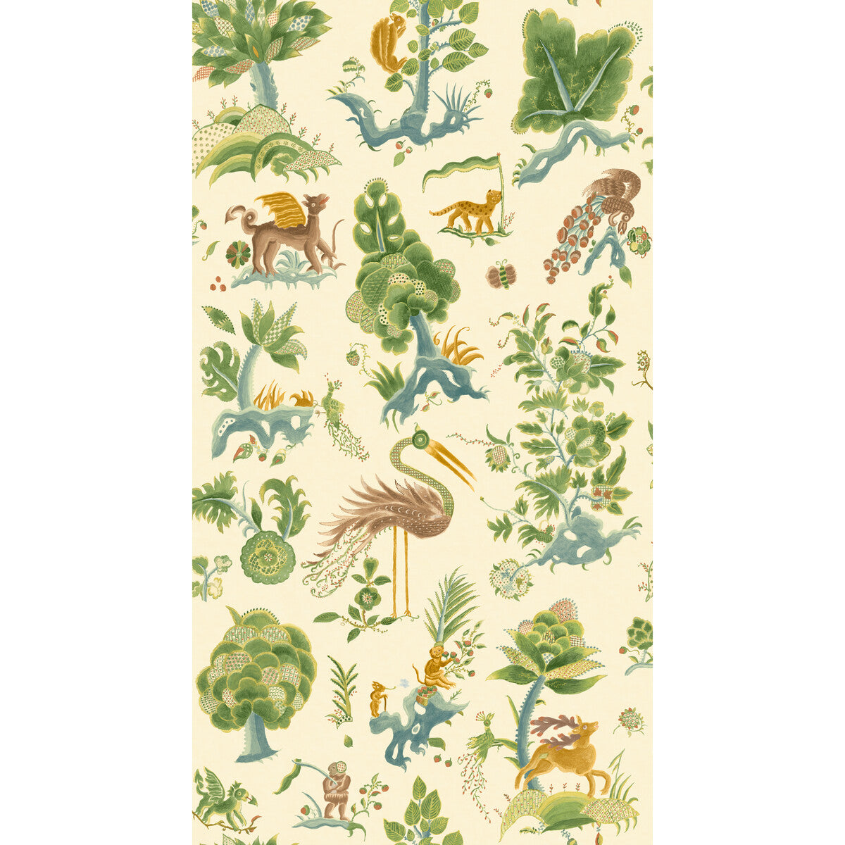 G P & J Baker Gertrude Soft Green/Aqua Wallpaper