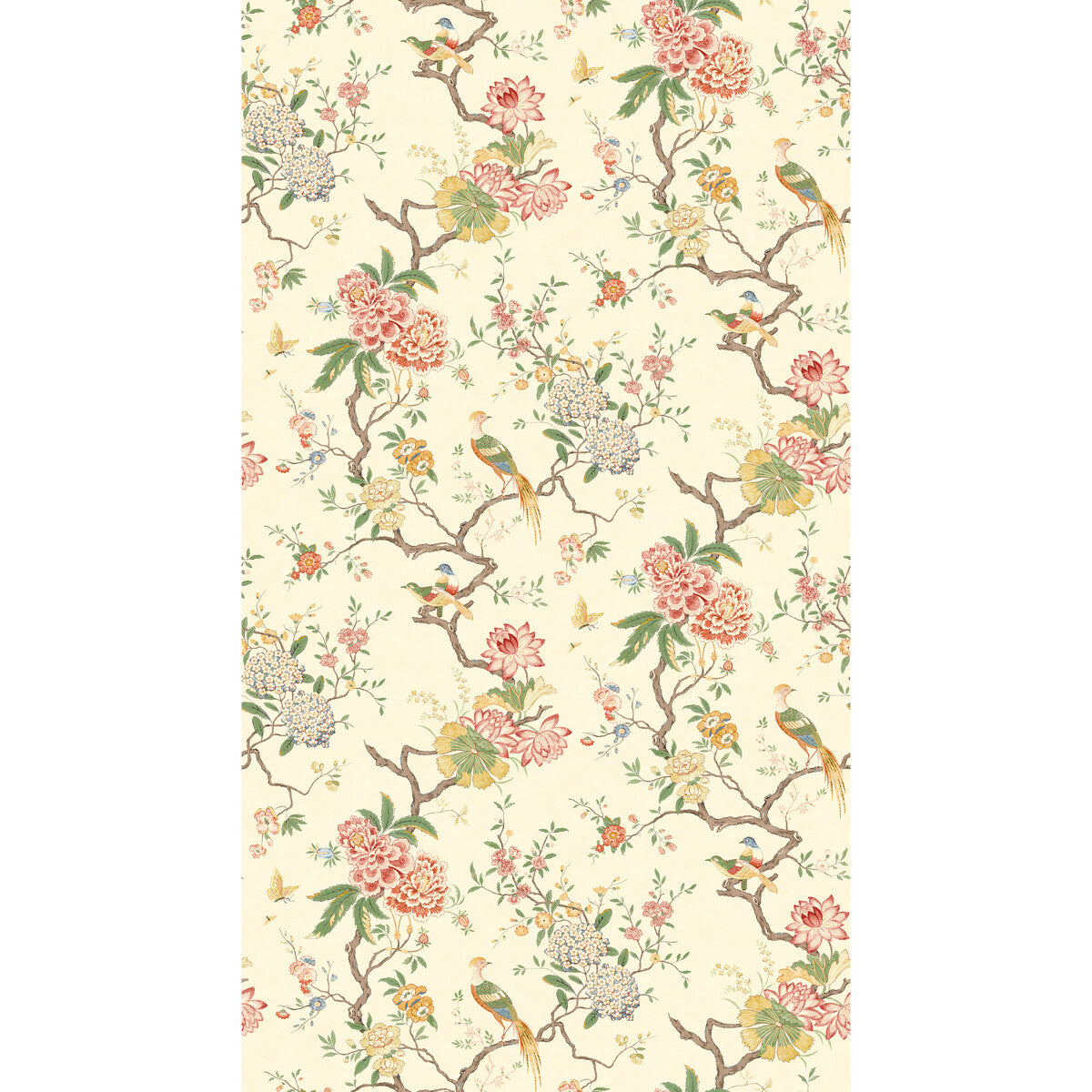 G P & J Baker Oriental Bird Blossom Wallpaper