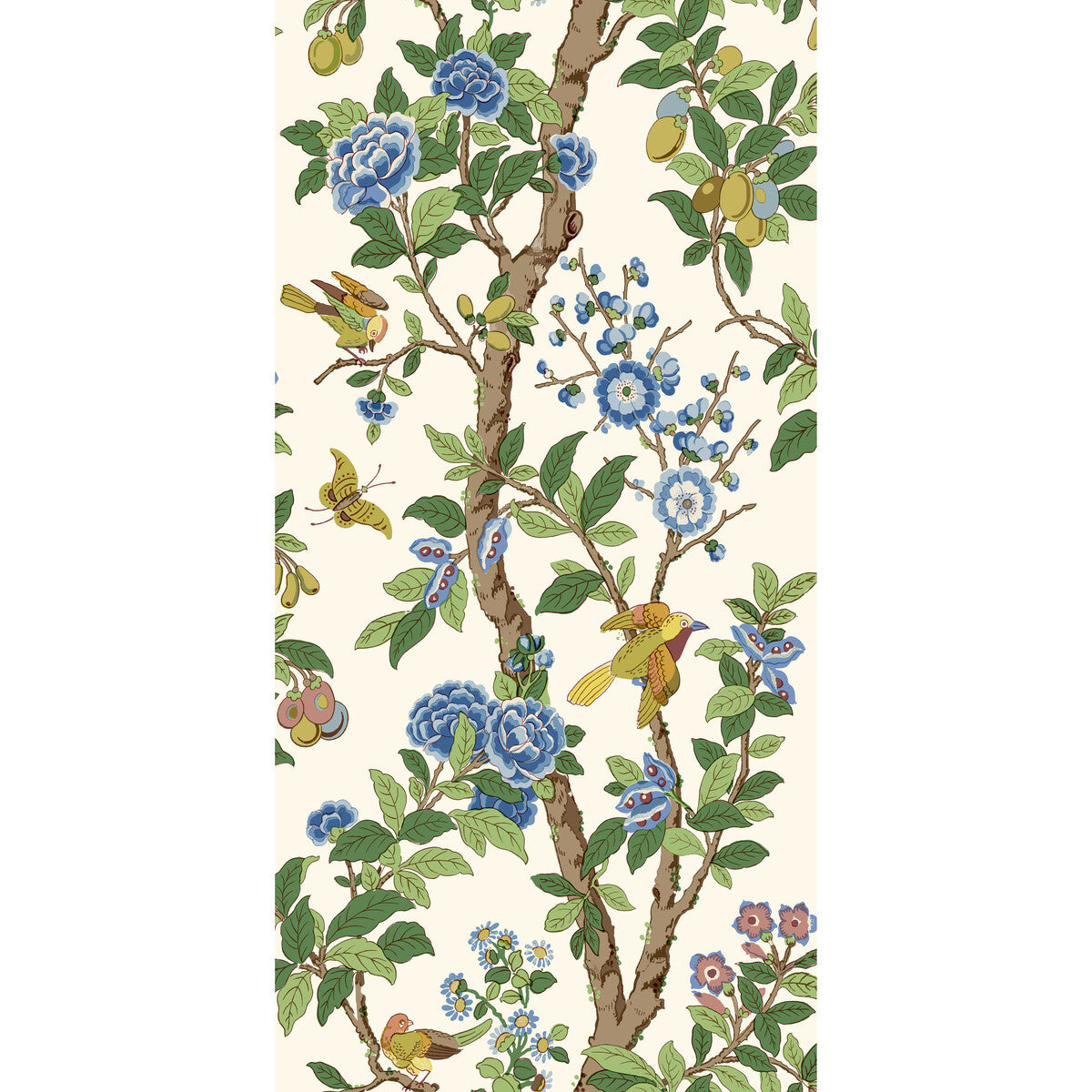 G P & J Baker Eldon Green/Blue Wallpaper