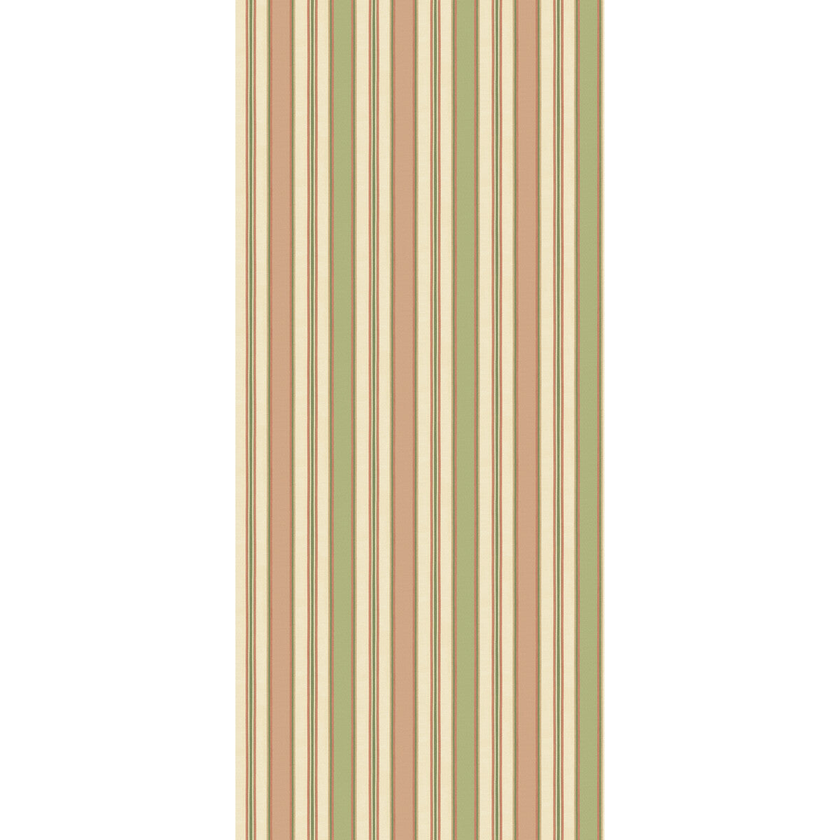 G P & J Baker Melbourne Stripe Soft Red/Green Wallpaper
