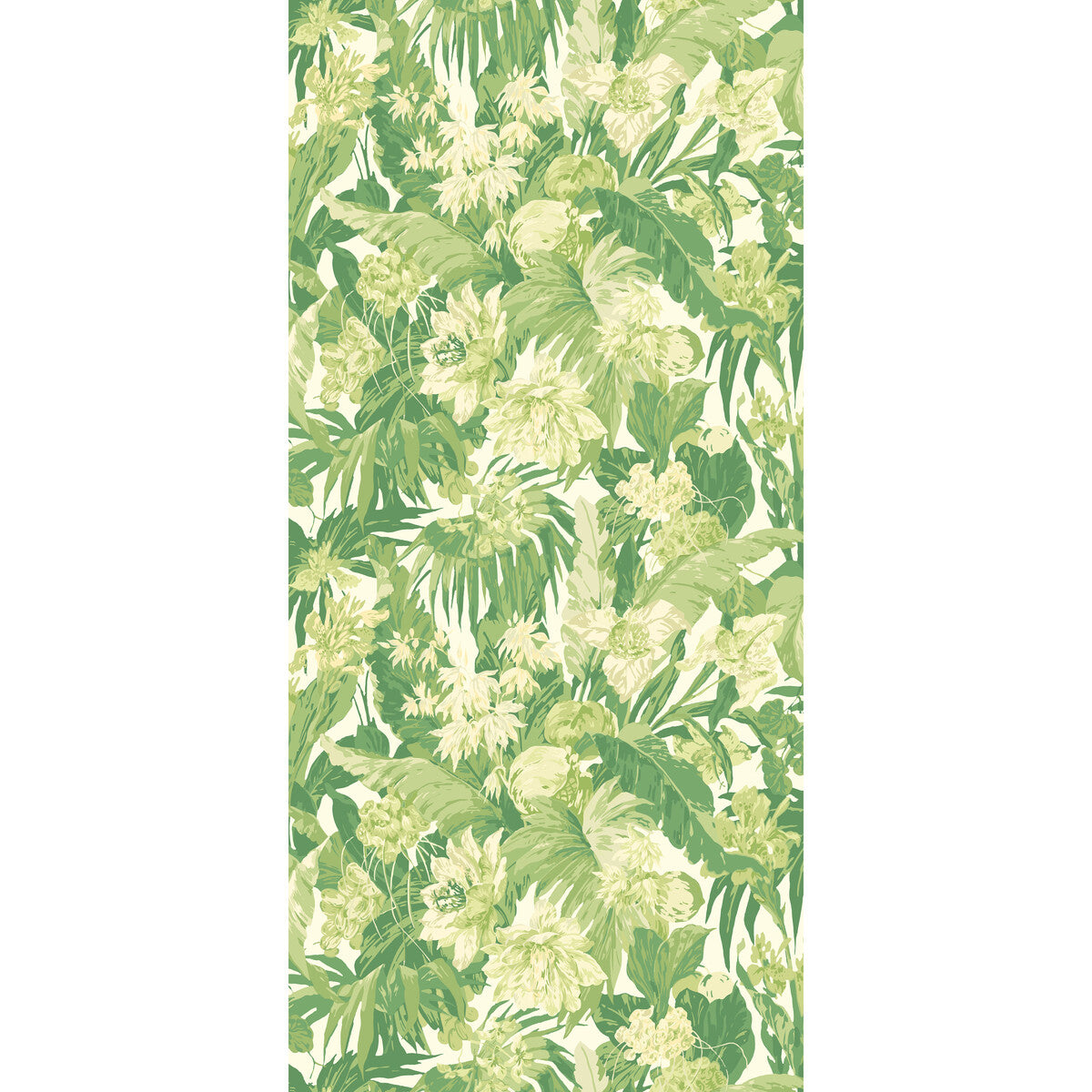 G P & J Baker Tropical Floral Green Wallpaper