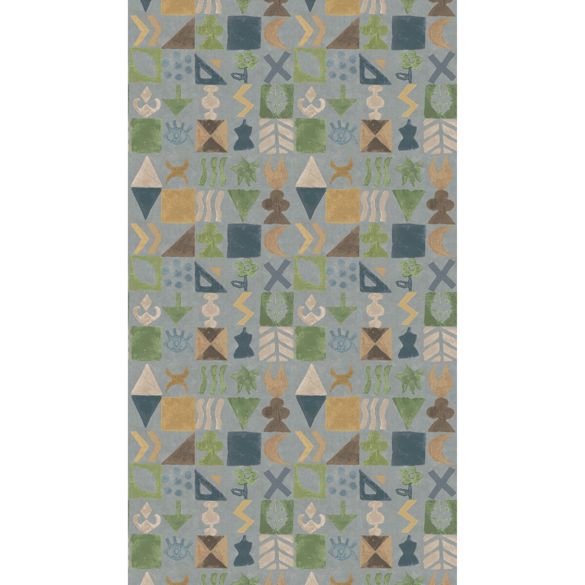 G P & J Baker Potato Print Blue Wallpaper