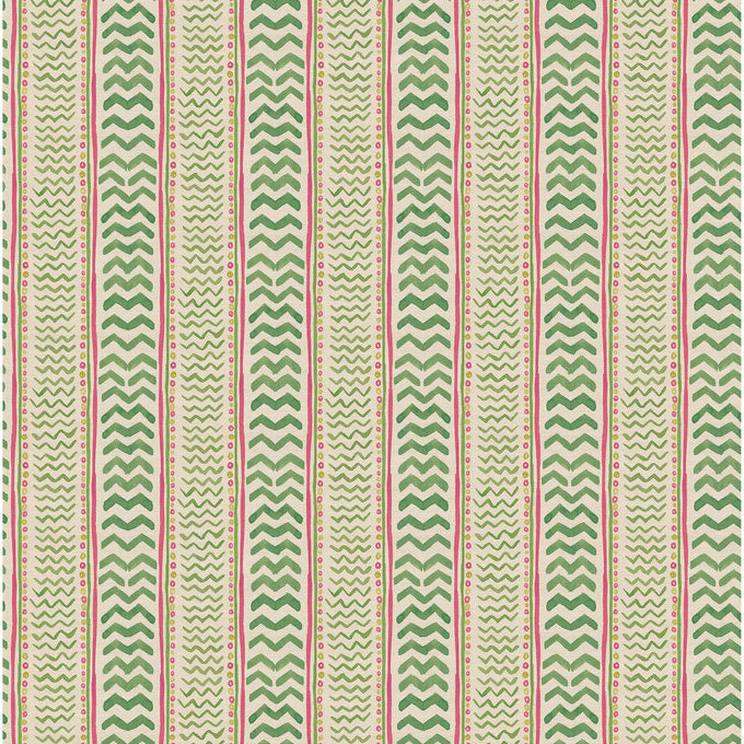 G P & J Baker Wriggle Room Green/Pink Wallpaper