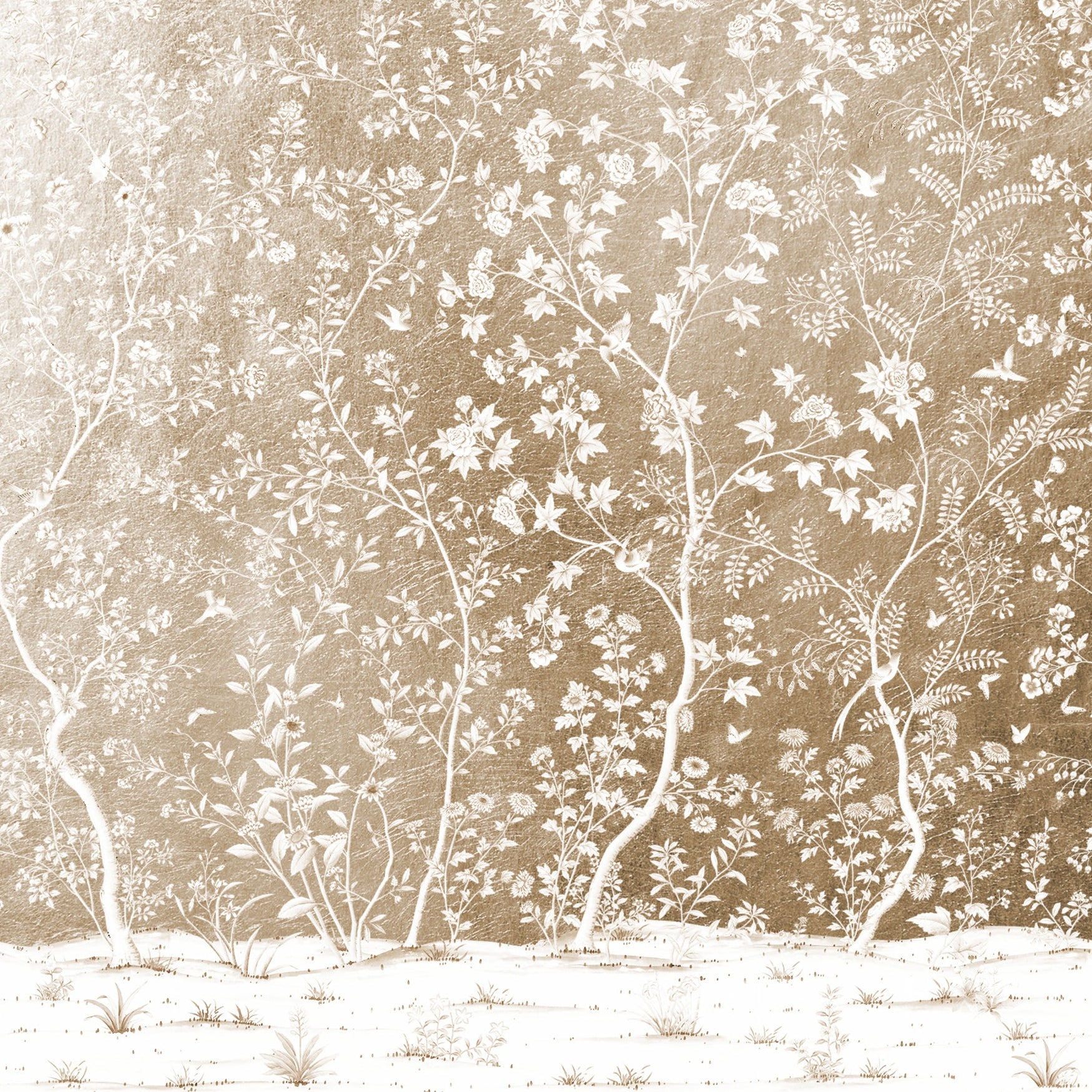 Aerin x Lee Jofa Modern District Paper Apricot Wallpaper