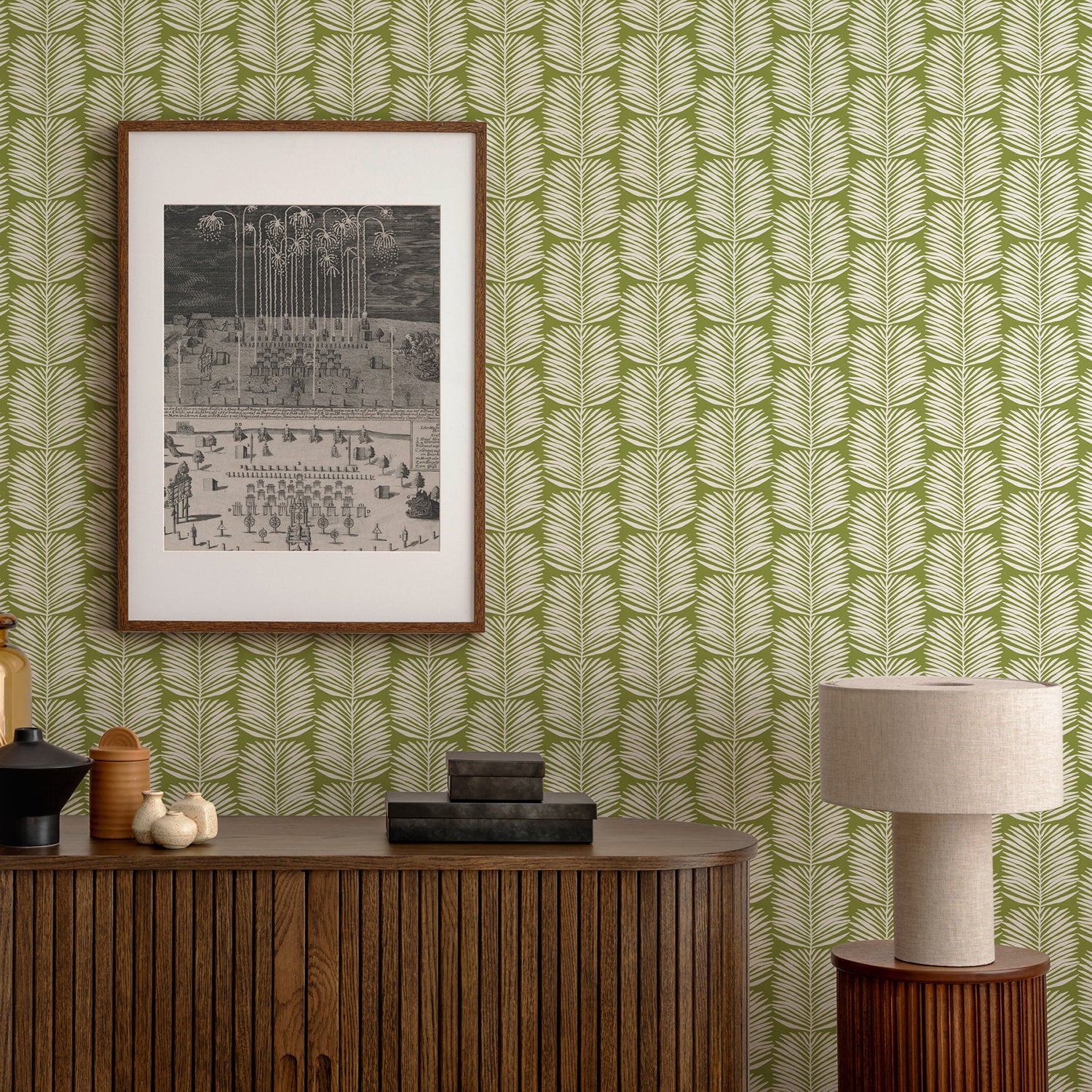 Mitchell Black Betty Palms Wallpaper