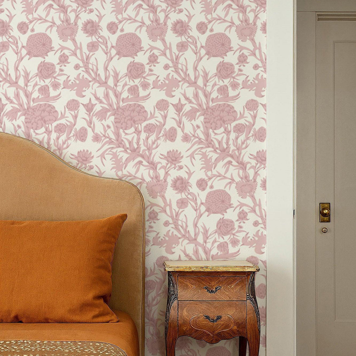 Mitchell Black Blooming Thicket Wallpaper