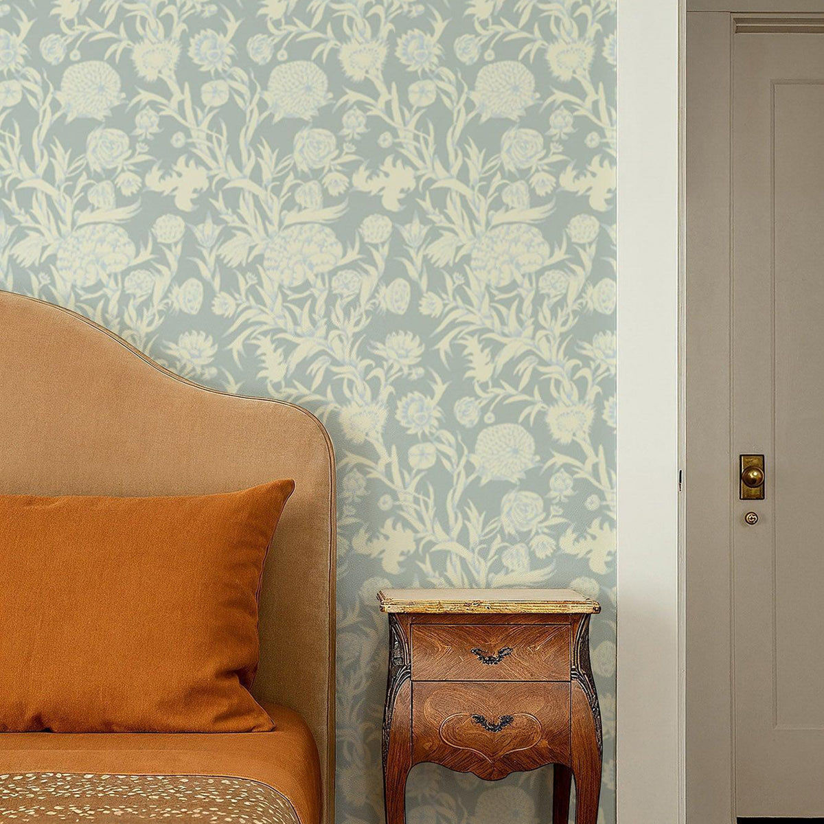 Mitchell Black Blooming Thicket Wallpaper