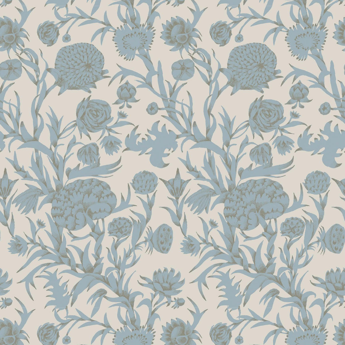 Mitchell Black Blooming Thicket Wallpaper