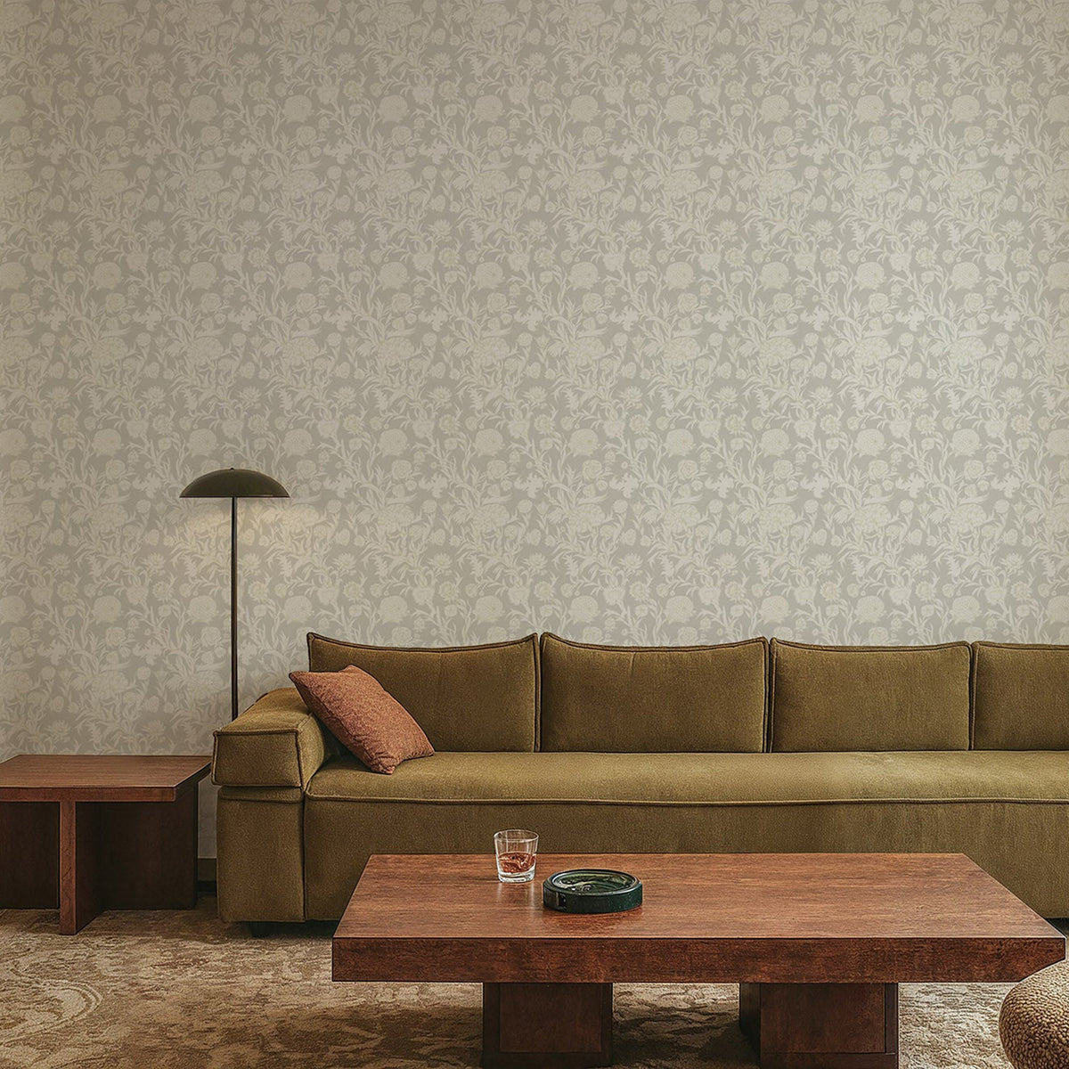 Mitchell Black Blooming Thicket Wallpaper