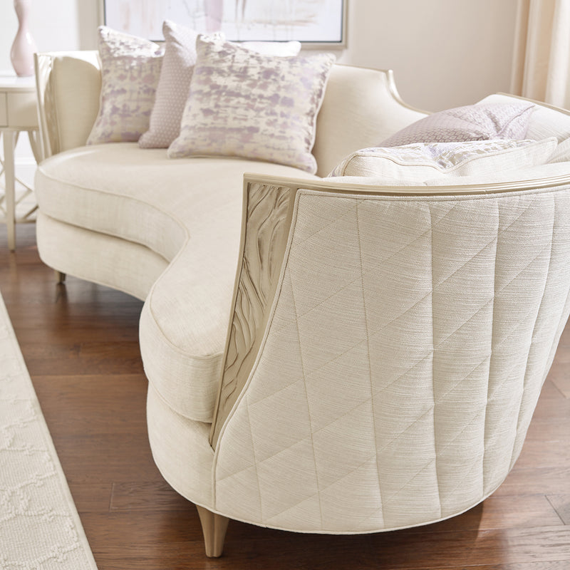 Caracole Adela Curve Sofa Paynes Gray