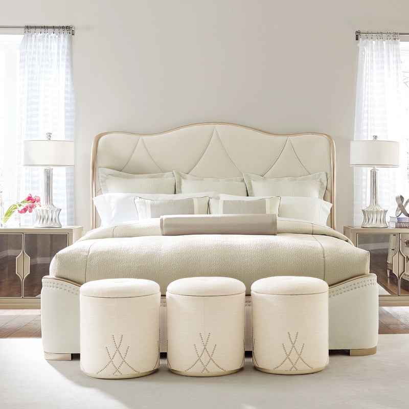 Caracole Adela Sleigh Bed Paynes Gray