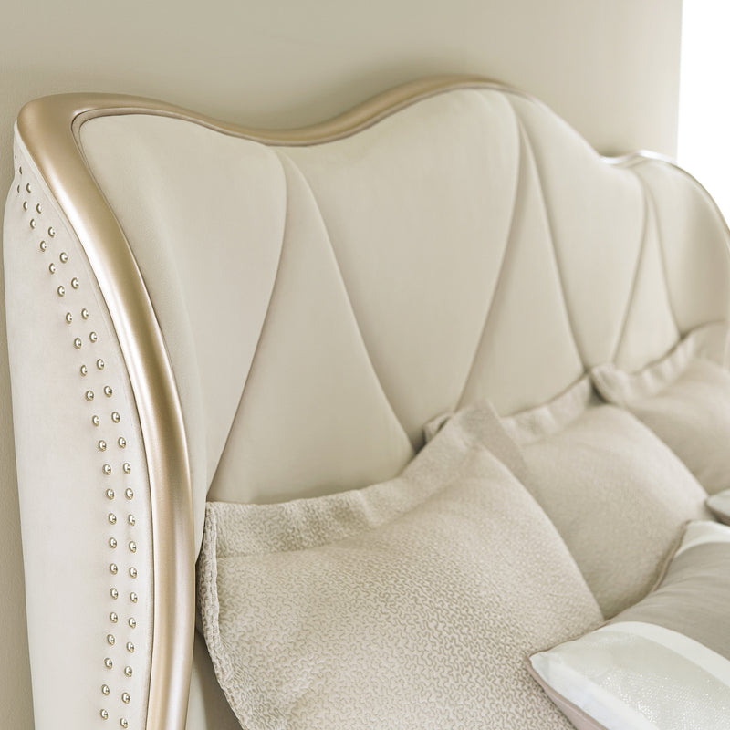 Caracole Adela Sleigh Bed Paynes Gray