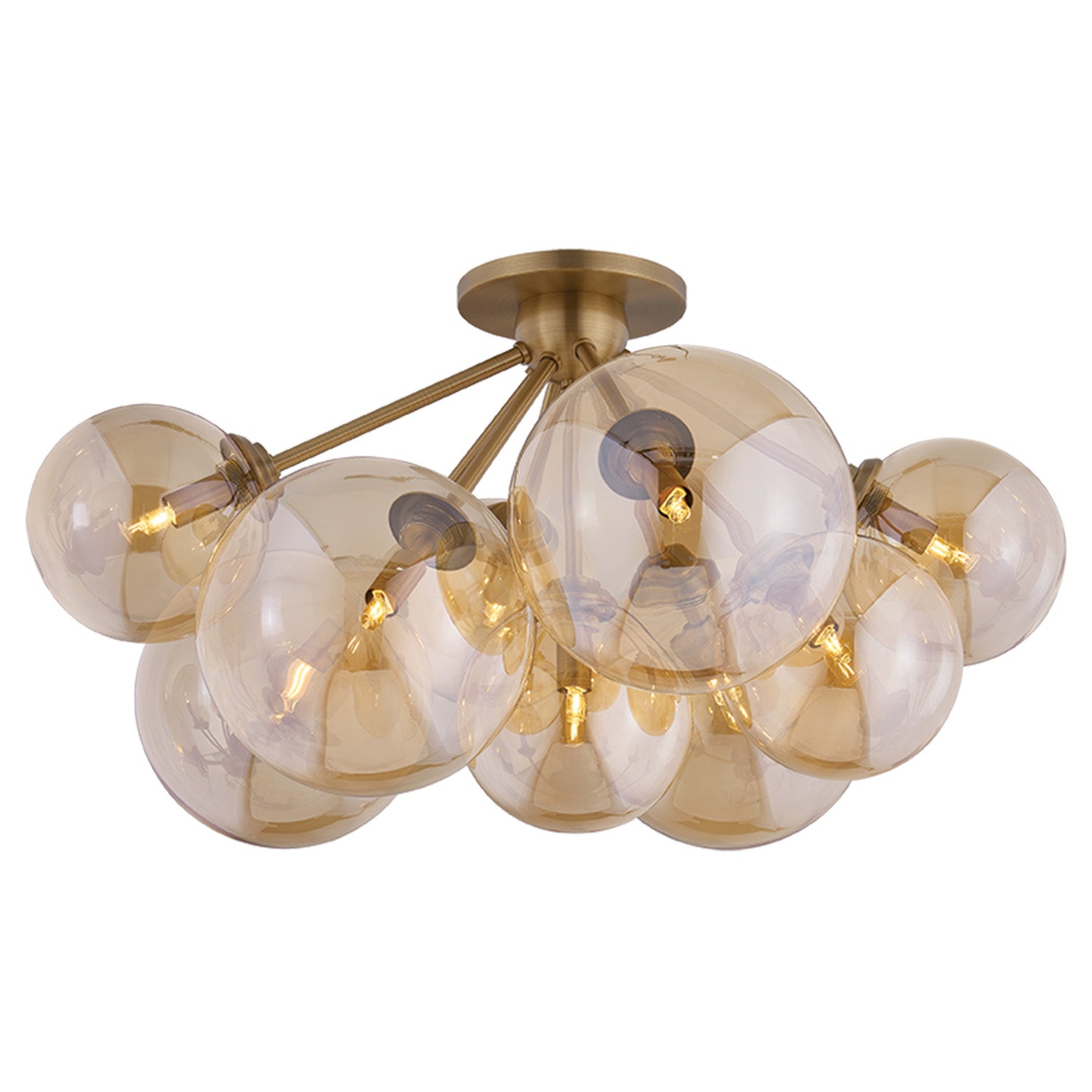 Troy Lighting Santee Patina Brass Semi Flush Mount
