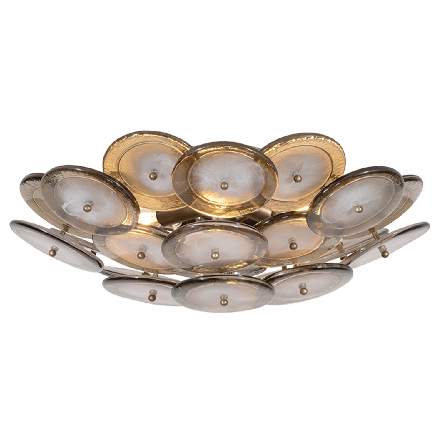 Troy Lighting Wassama Patina Brass Semi Flush