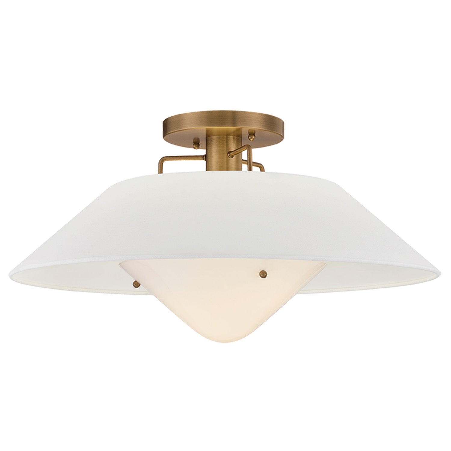 Troy Lighting Otto Patina Brass Semi Flush Mount