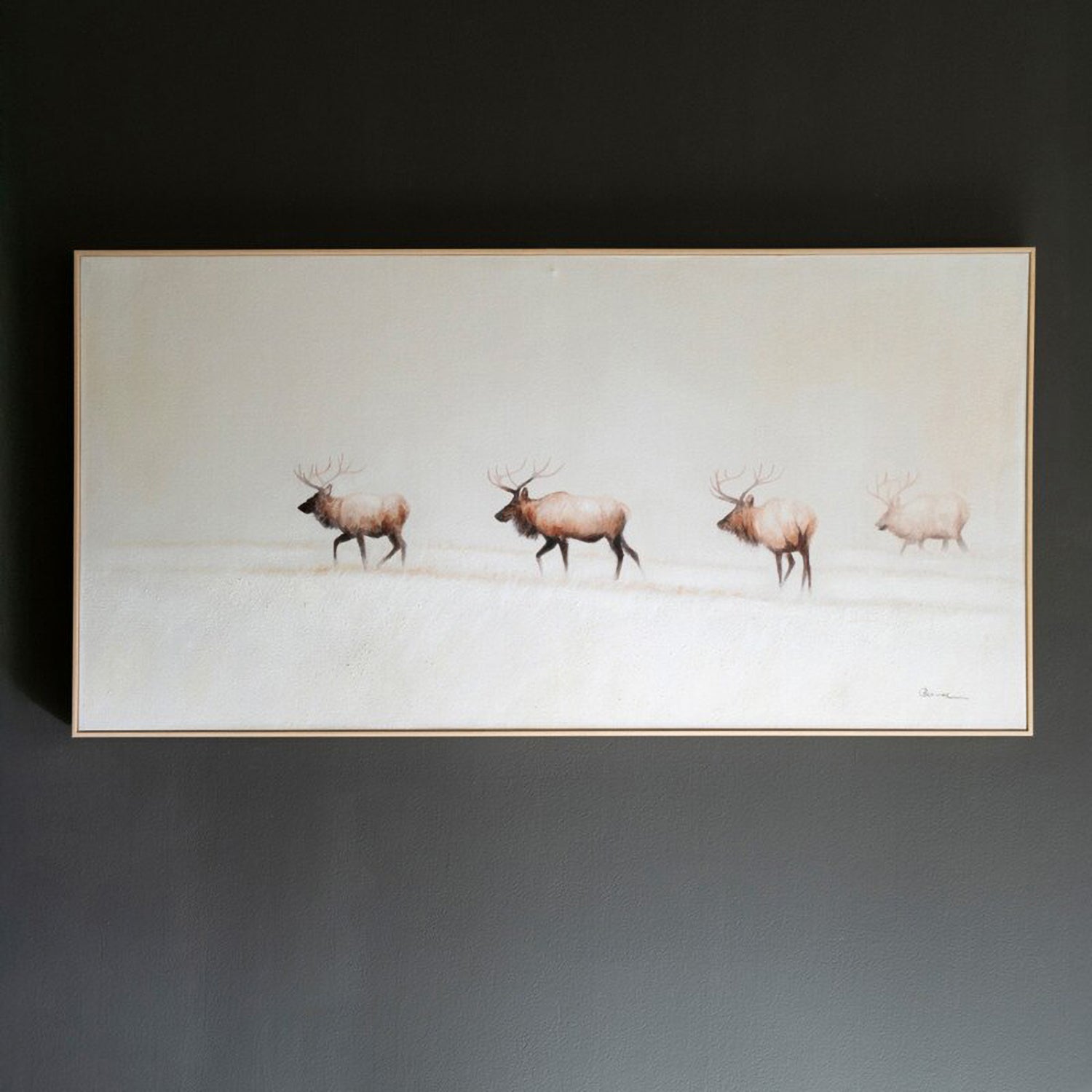 Elk Framed Acrylic Artwork