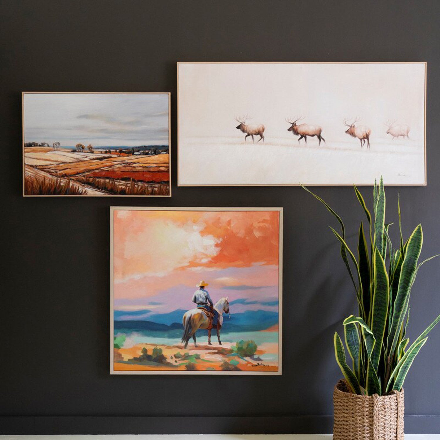 Elk Framed Acrylic Artwork